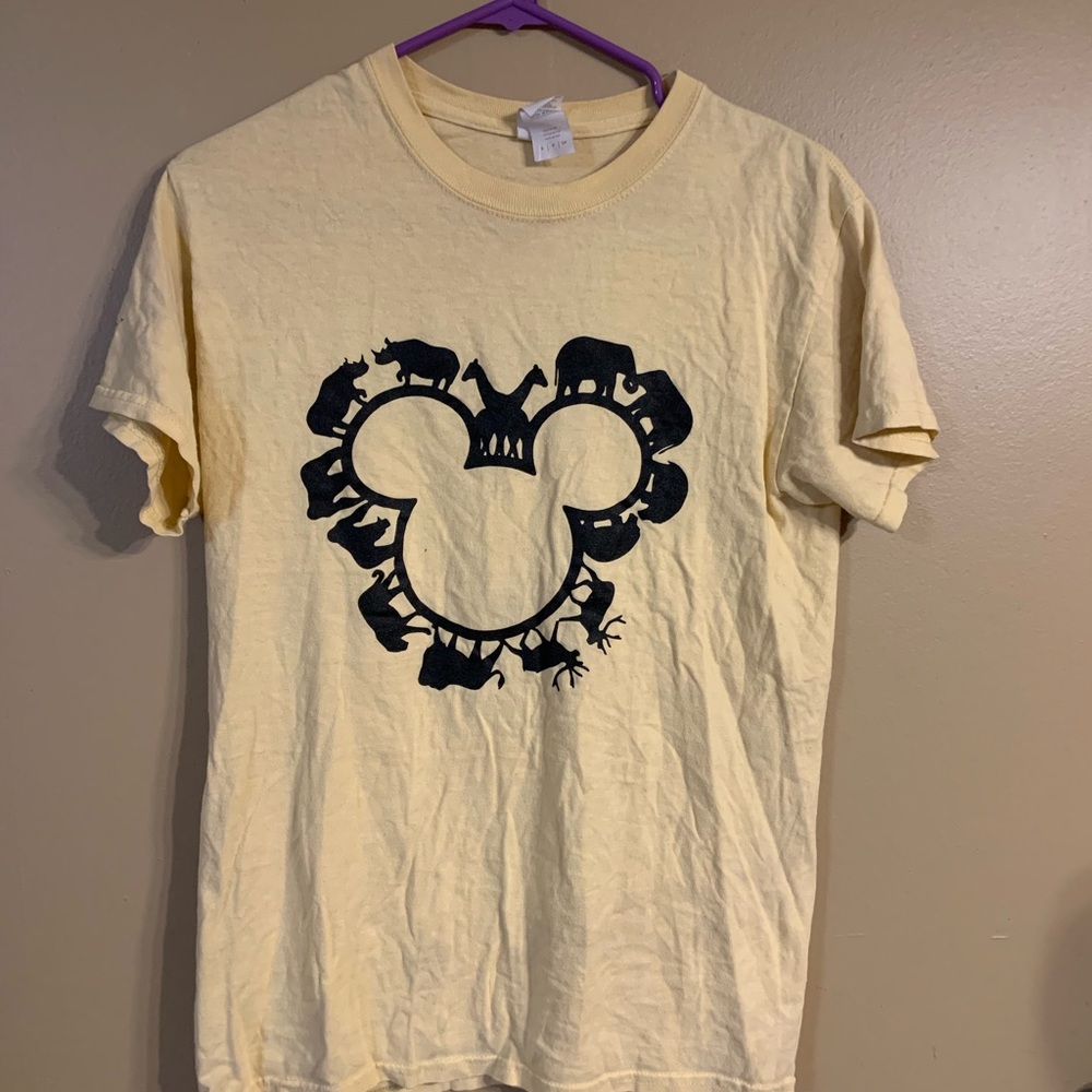 Disney animal kingdom Shirt with black monogram symbol